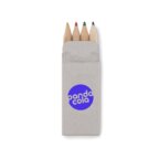 Set publicitaire de 4 mini crayons de couleur - Petit Abigail | pandacola - thumb - 2