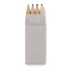 Set publicitaire de 4 mini crayons de couleur - Petit Abigail | pandacola - thumb