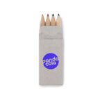 Set publicitaire de 4 mini crayons de couleur - Petit Abigail | pandacolach - thumb - 2