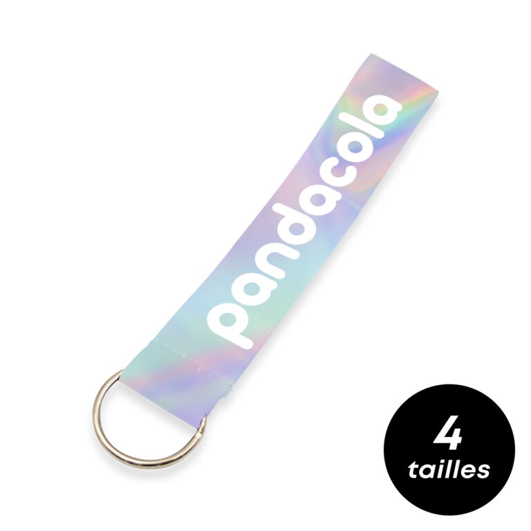 Porte-clés personnalisé avec lanière en quadrichromie - Hano | pandacola