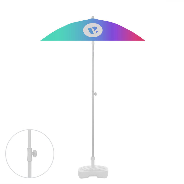 Parasol personnalisé carré en plastique pans arrondis - Bahamas square | pandacola