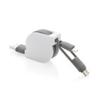 Câble personnalisé rétractable 3 en 1 avec différentes connectiques - Elba | pandacolach - thumb - 1