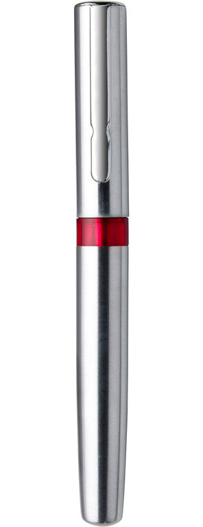 Stylo métal avec bague translucide et grip gomme - Harstad | pandacolach