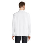 Polo manches longues personnalisé unisexe blanc en polyester 200 gr/m² - Prime Lsl White | pandacola - thumb - 2