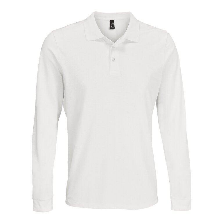 Polo personnalisé mixte blanc en polyester 200 gr/m² - Prime Lsl White | pandacolach