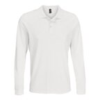 Polo personnalisé mixte blanc en polyester 200 gr/m² - Prime Lsl White | pandacolach - thumb - 3