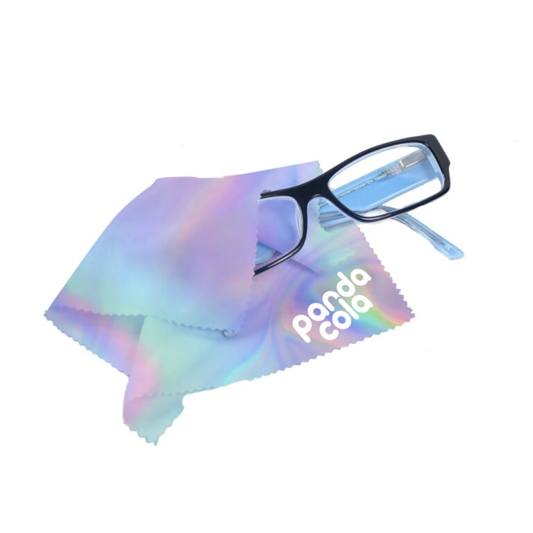 Lingette microfibre personnalisée en quadrichromie - Cleano | pandacolach