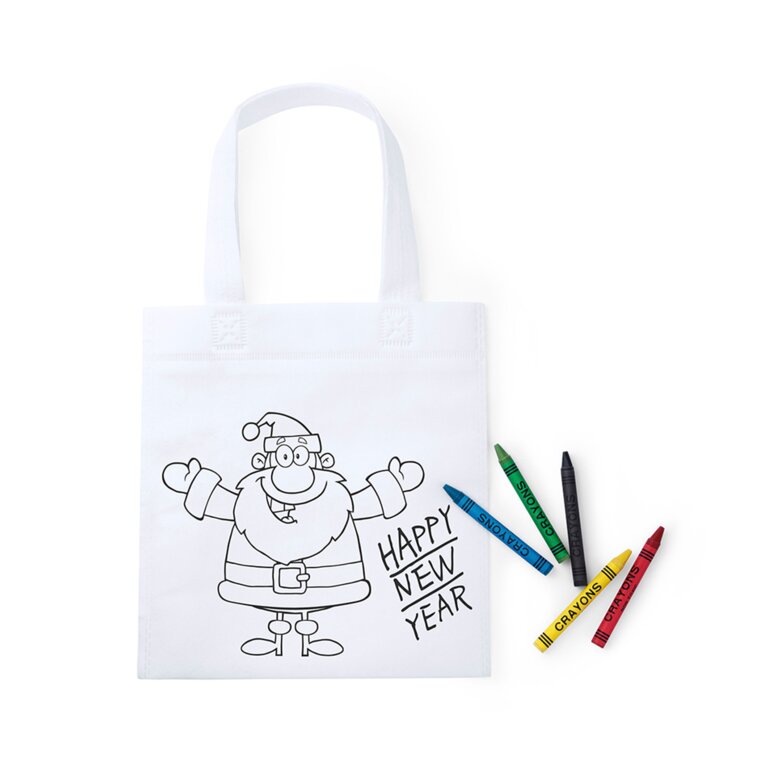 Sac personnalisable à colorier de Noël - Wahou | pandacolach