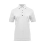 Polo personnalisable femme blanc en coton piqué à boutons colorés personnalisable 210 gr/m² - Mashou White | pandacolach - thumb - 2