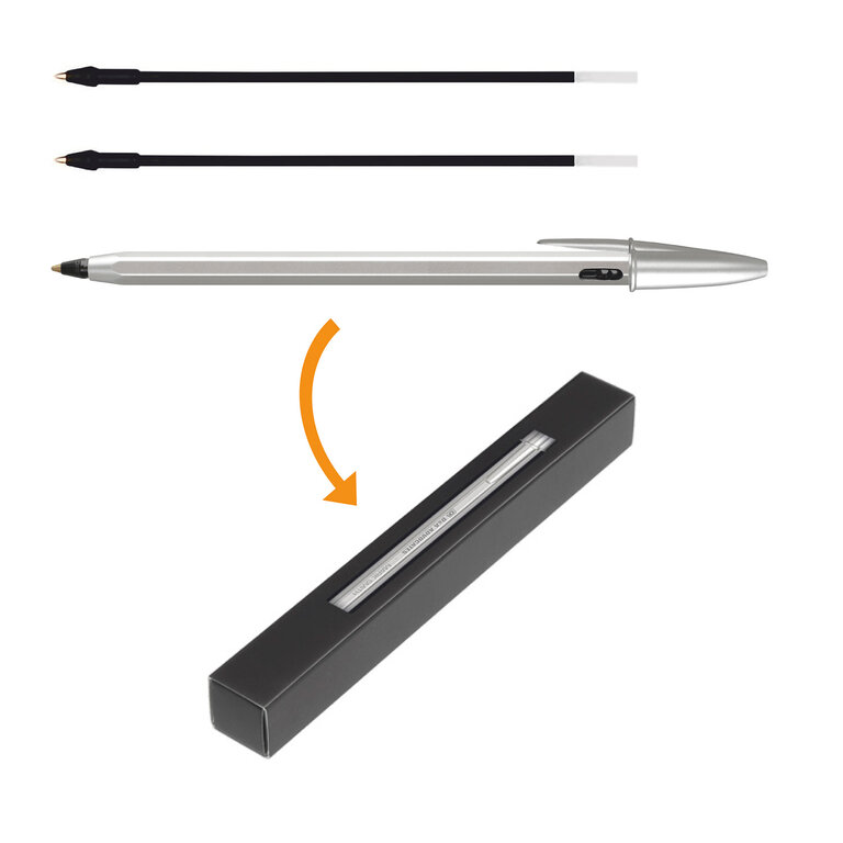 Stylo bille personnalisé à capuchon BIC® - Cristal Re New | pandacolach - 3