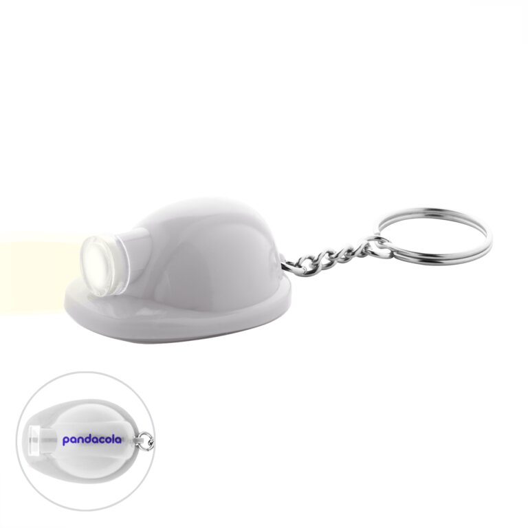 Porte-clés lumineux personnalisable en forme de casque de sécurité - Travo | pandacola