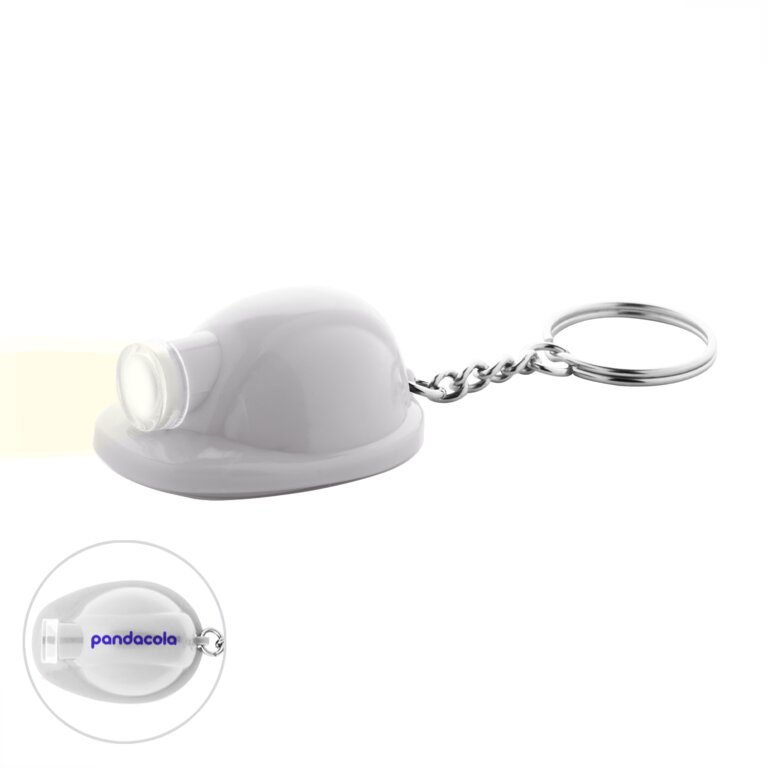 Porte-clés lumineux personnalisable en forme de casque de sécurité - Travo | pandacolach