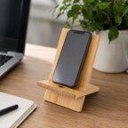 Support de téléphone personnalisable en bambou - Ryder | pandacola - thumb - 1