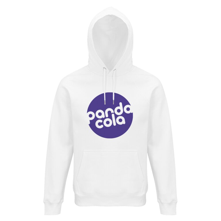 Sweat shirt promotionnel blanc unisexe à capuche en coton bio 280 gr/m² - Stellar | pandacola