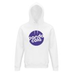 Sweat shirt promotionnel blanc unisexe à capuche en coton bio 280 gr/m² - Stellar | pandacola - thumb - 3