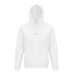 Sweat shirt promotionnel blanc unisexe à capuche en coton bio 280 gr/m² - Stellar | pandacolach - thumb