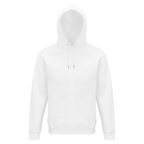 Sweat shirt promotionnel blanc unisexe à capuche en coton bio 280 gr/m² - Stellar | pandacola - thumb