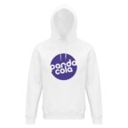 Sweat shirt promotionnel blanc unisexe à capuche en coton bio 280 gr/m² - Stellar | pandacolach - thumb - 3
