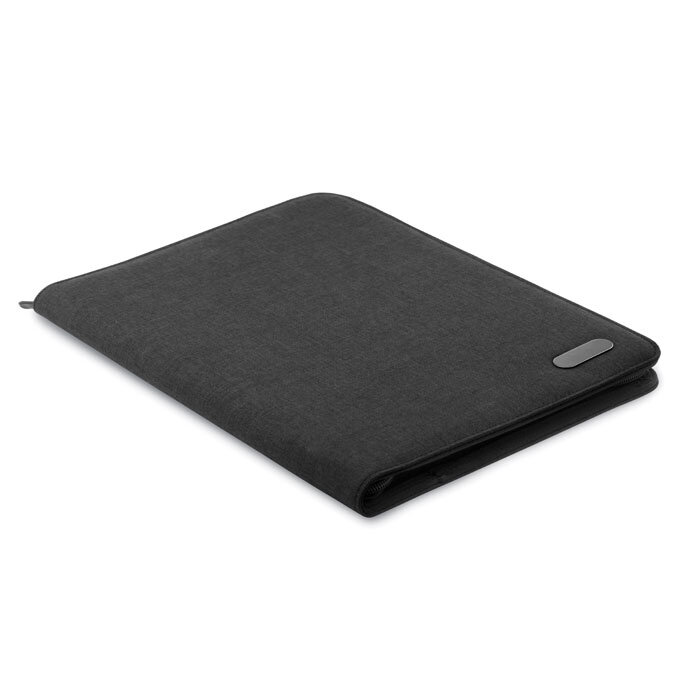 Conférencier personnalisé zippé en polyester A4 20 pages lignées - Notes Folder | pandacolach