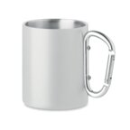 Mug personnalisé double paroi en acier avec poignée mousqueton 300 ml - Hacroche | pandacola - thumb - 1