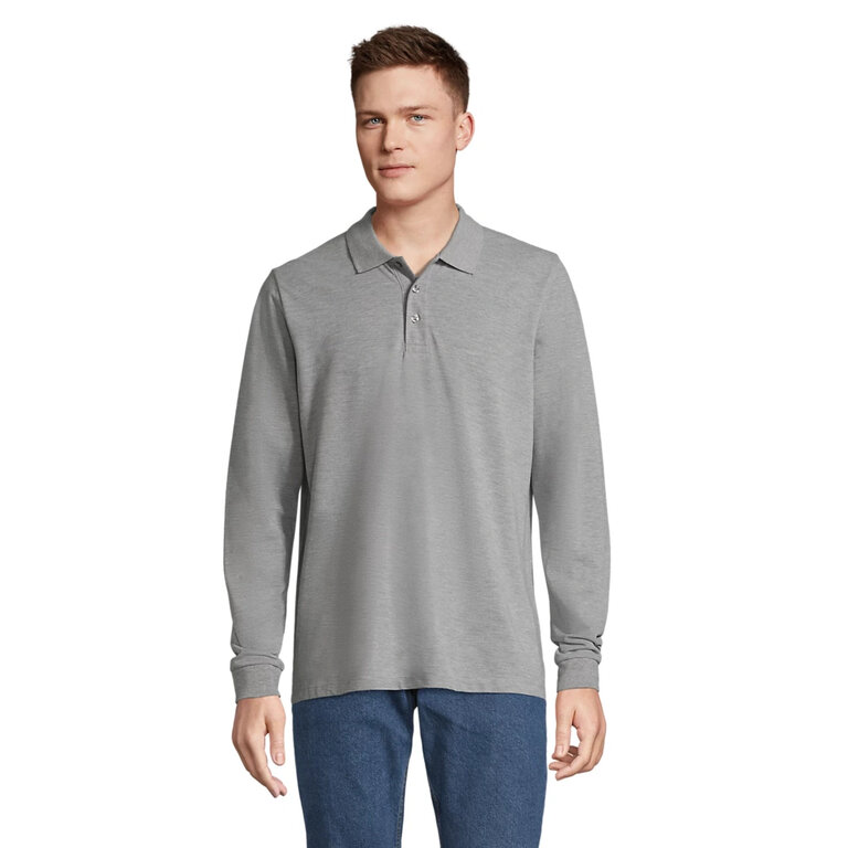 Polo manches longues personnalisé unisexe en polyester 200 gr/m² - Prime Lsl Couleur | pandacola