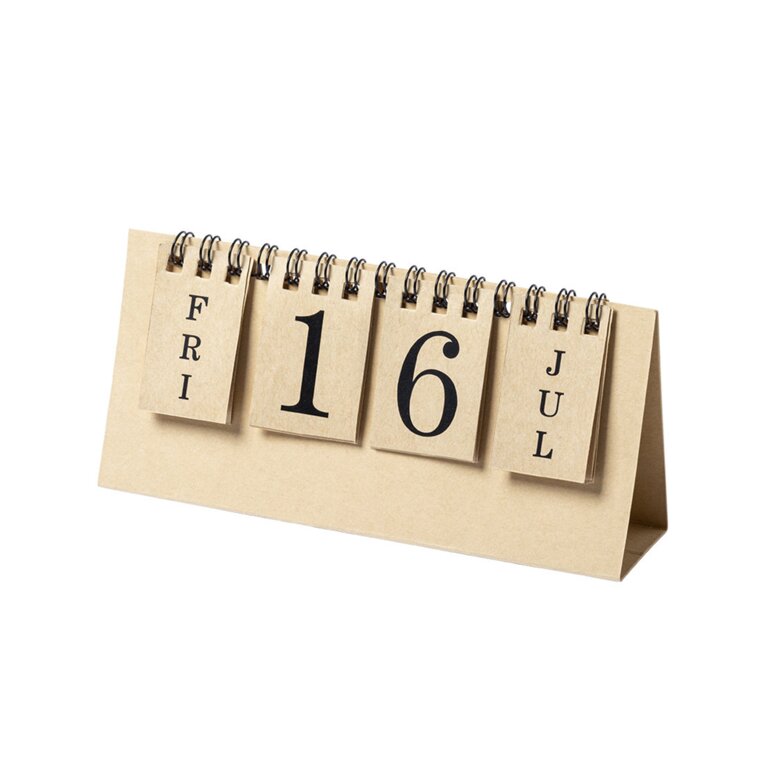 Calendrier réutilisable personnalisé en carton recyclé - Spiro | pandacolach