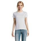 Tee-shirt personnalisable blanc femme coupé cousu 100% coton 190 gr/m² - Impérial | pandacola - thumb