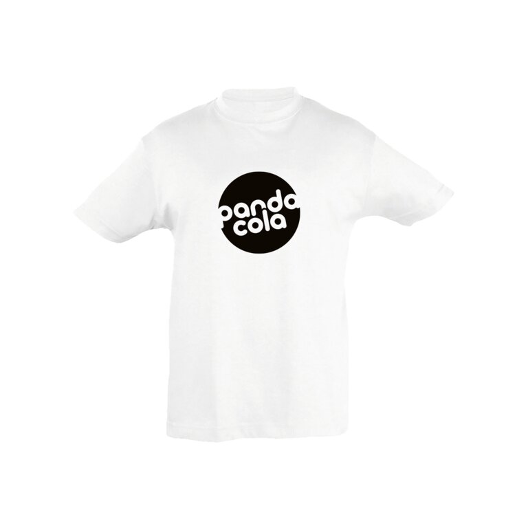 Tee-shirt personnalisable blanc enfant col rond en coton semi-peigné 150 gr/m² - Regent | pandacola