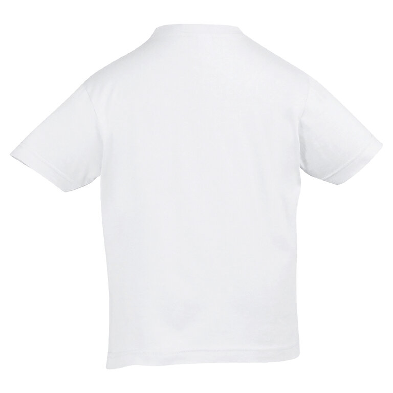 Tee-shirt personnalisable blanc enfant col rond en coton semi-peigné 150 gr/m² - Regent | pandacolach - 1