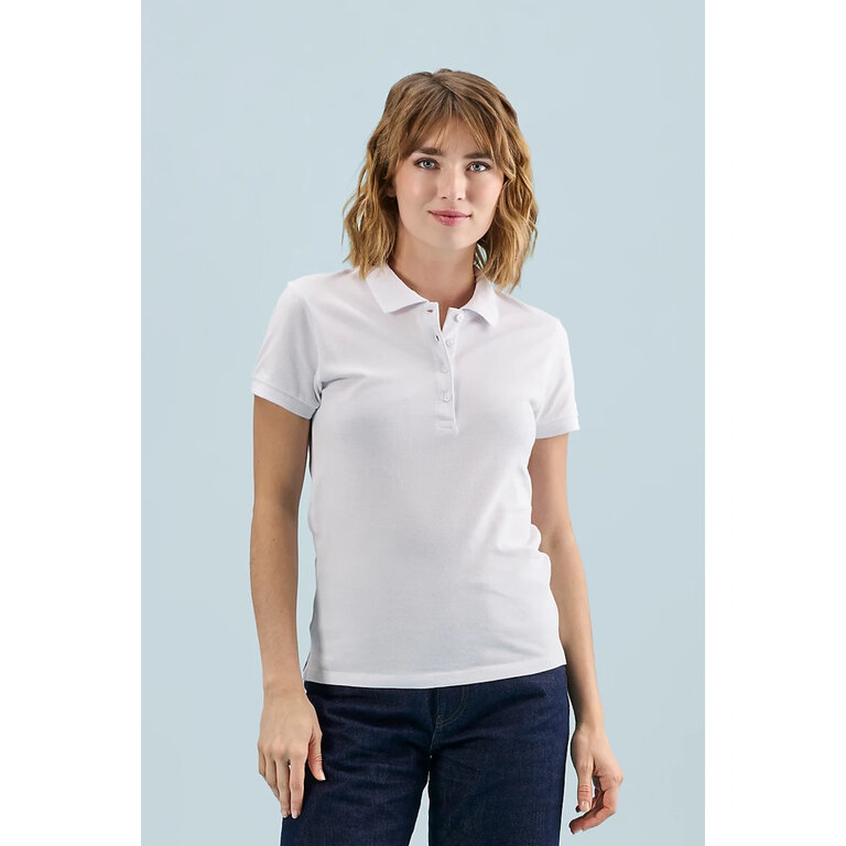 Polo publicitaire couleur femme coton peigné 210 gr/m² - People | pandacola