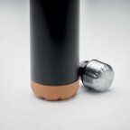 Bouteille publicitaire double paroi en acier inoxydable avec base en liège 500 mL - Lahti | pandacolach - thumb - 1