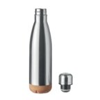 Bouteille publicitaire double paroi en acier inoxydable avec base en liège 500 mL - Lahti | pandacola - thumb - 1