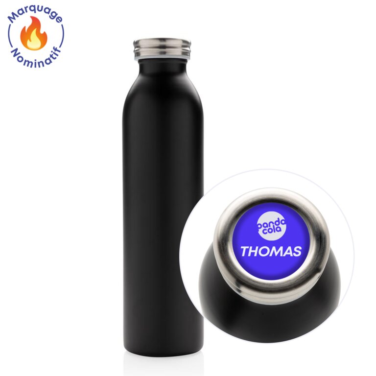 Bouteille isotherme avec isolation en cuivre personnalisable à votre prénom 600 ml  - Copper Own | pandacolach