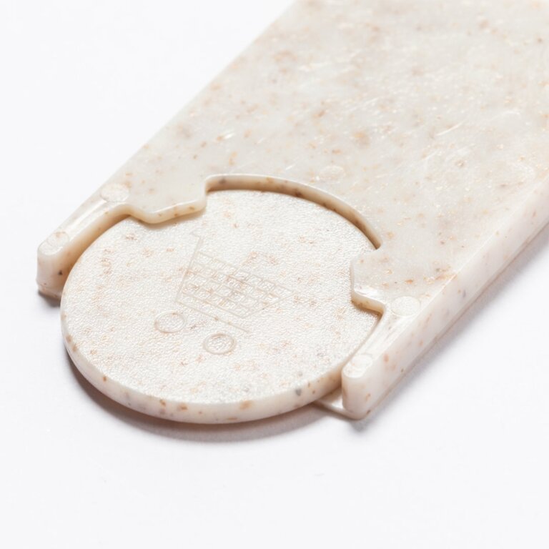 Porte-clés personnalisable en canne de blé avec jeton - Chariot | pandacolach - 1