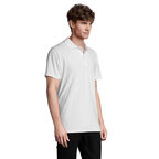 Polo publicitaire blanc homme à manches courtes coton peigné 210 gr/m² - Cuzco | pandacola - thumb - 2