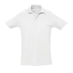 Polo publicitaire blanc homme à manches courtes coton peigné 210 gr/m² - Cuzco | pandacola - thumb