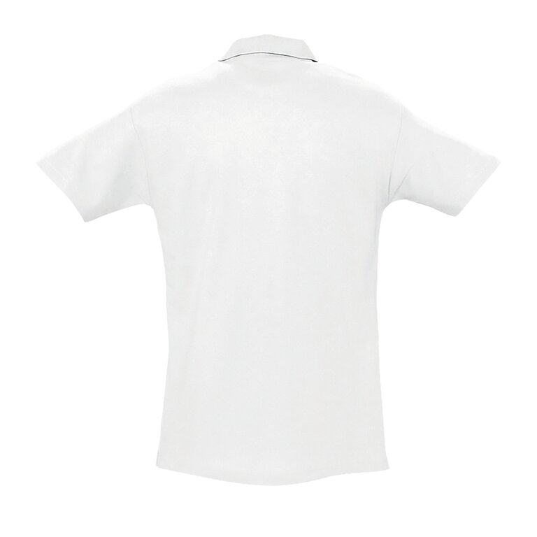 Polo publicitaire blanc homme à manches courtes coton peigné 210 gr/m² - Cuzco | pandacolach - 1
