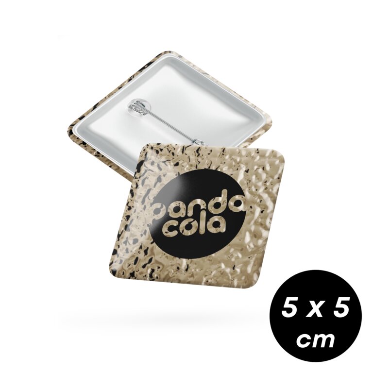 Badge publicitaire carré 5x5 cm - Signal | pandacola