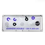 Barrière de stand personnalisée double en PVC Pro 510g/m² enduit - Ricky | pandacola - thumb - 1