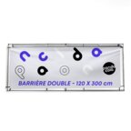 Barrière de stand personnalisée double en PVC Pro 510g/m² enduit - Ricky | pandacolach - thumb - 1
