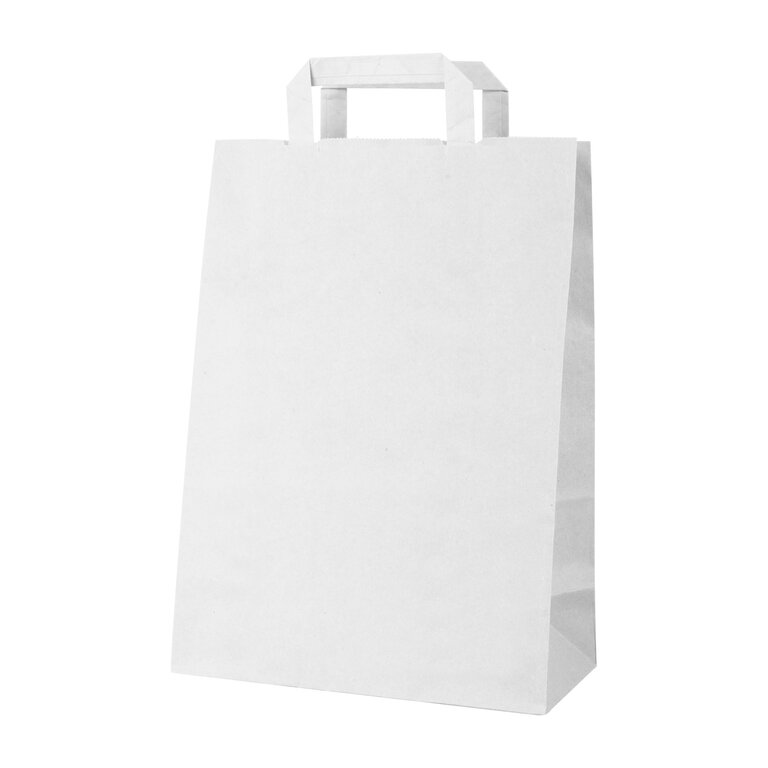 Sac personnalisable en papier kraft 70 gr/m² avec poignées plates 22 × 10 × 36 cm - Cosh | pandacolach