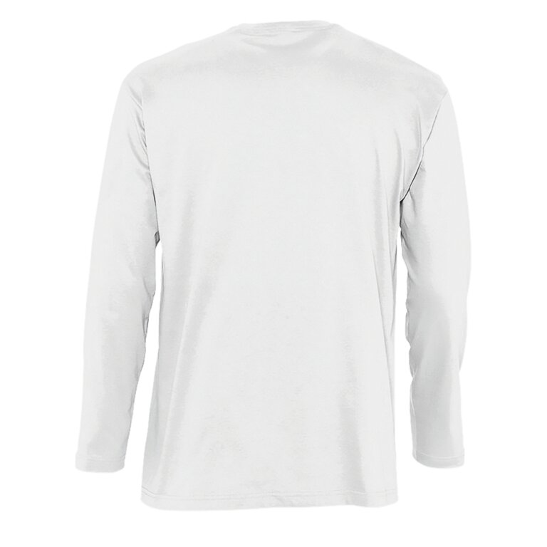 T-shirt publicitaire à manches longues en coton semi-peigné 150 gr/m² - Monarch White | pandacolach - 1