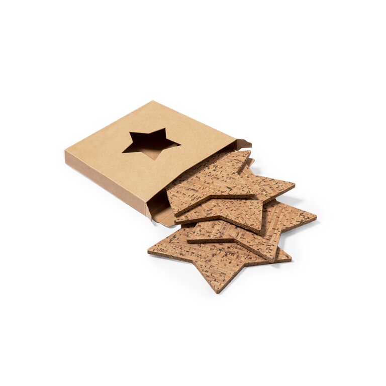 Set de sous-verre personnalisé en forme d'étoile de Noël - Sacoul | pandacolach