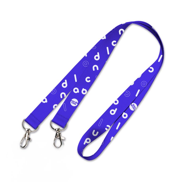 Tour de cou Rpet 100% personnalisable avec double attache - Dobidu | pandacolach
