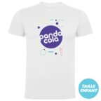 T-shirt publicitaire blanc enfant à manches courtes col quadruple épaisseur 165 gr/m² - Kobe | pandacolach - thumb - 1