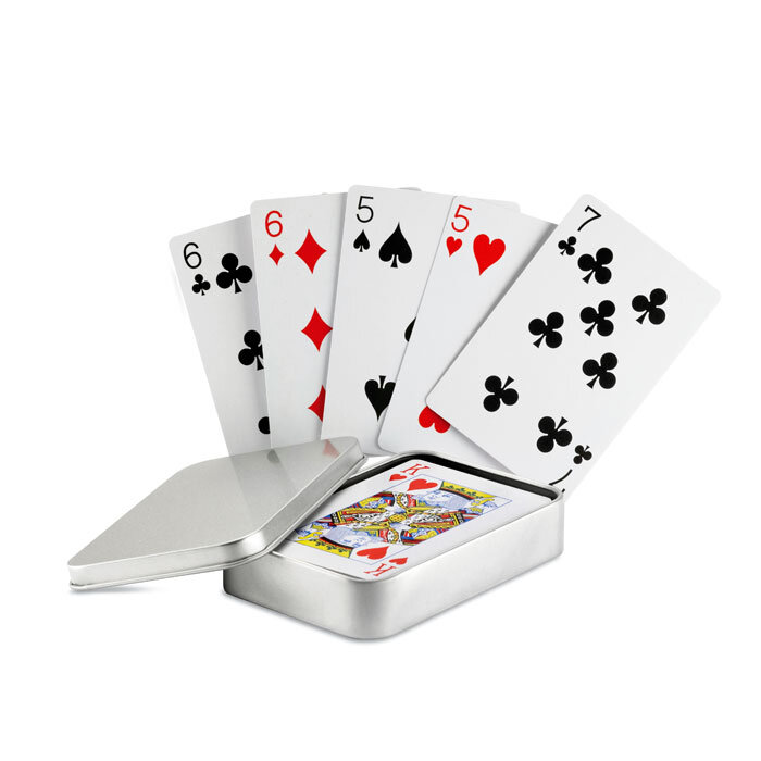 Jeu de 54 cartes avec boite étain publicitaire - Amigo | pandacolach