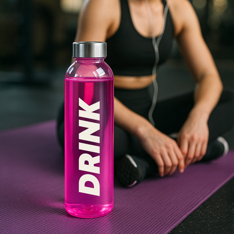 Gourde en verre personnalisée  50 cl à bouchon à vis en acier inoxydable - Terkol | pandacola