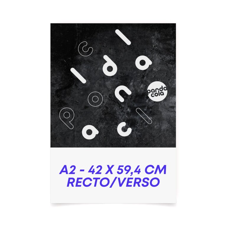 Affiche publicitaire en quadrichromie recto/verso 135 gr/m² 59,4 x 42 cm - Rixi | pandacolach