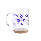 Mug en verre personnalisable avec base en liège 450 ml - Inda | pandacola - thumb - 1