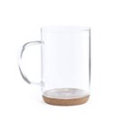 Mug en verre personnalisable avec base en liège 450 ml - Inda | pandacola - thumb